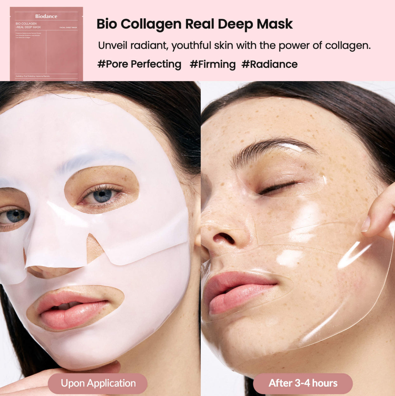 Biodance Set de regalo Real Deep Mask - 4 mascarillas para el cuidado de los poros, hidratación, tratamiento calmante y de manchas oscuras