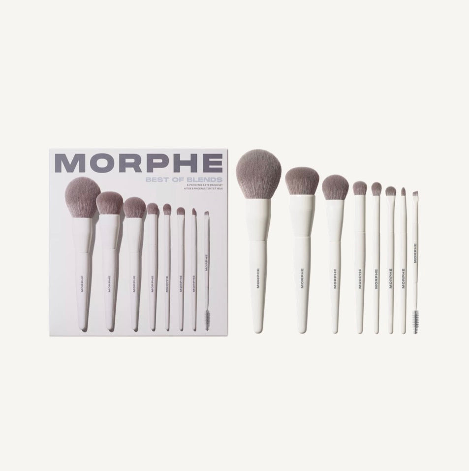 Best of Blends 8-Piece Face & Eye Brush Set Morphe set brochas