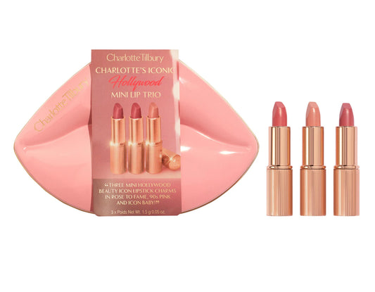 Charlotte Tilbury 
Mini Iconic Hollywood Lipstick Trio Gift Set