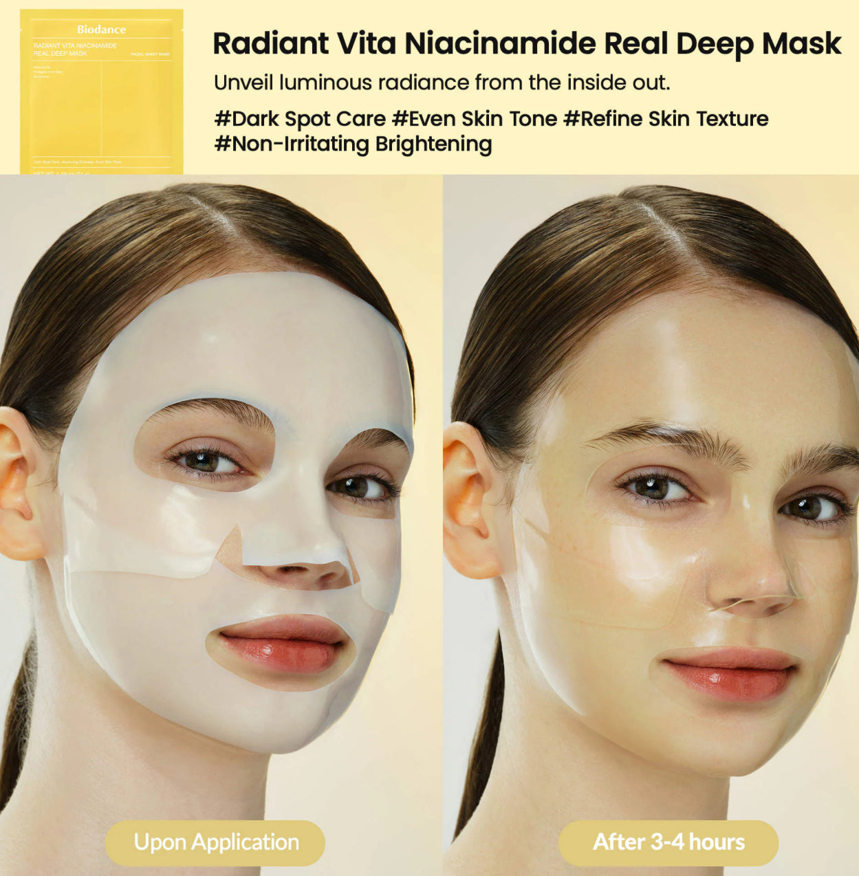 Biodance Set de regalo Real Deep Mask - 4 mascarillas para el cuidado de los poros, hidratación, tratamiento calmante y de manchas oscuras