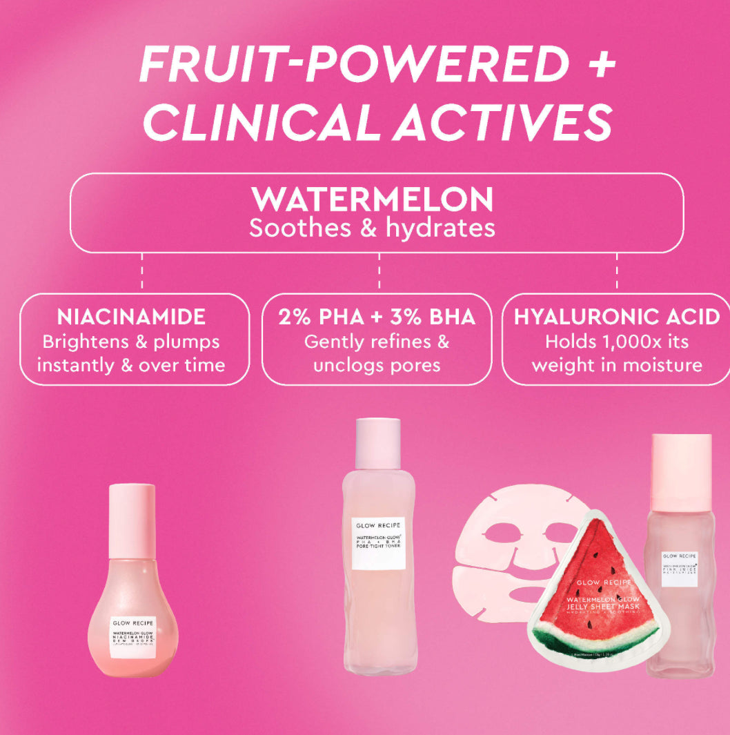 Glow Recipe 
Watermelon Glow Dewy Skin Routine Gift Set