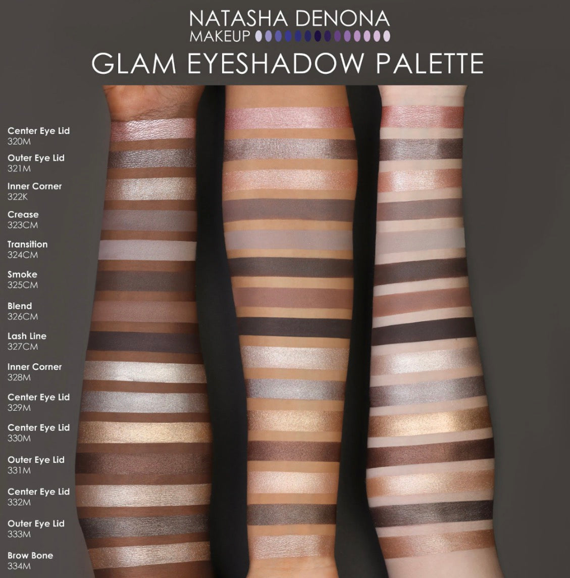 NATASHA DENONA Glam Eyeshadow Palette
Paleta de sombras de ojos Glam