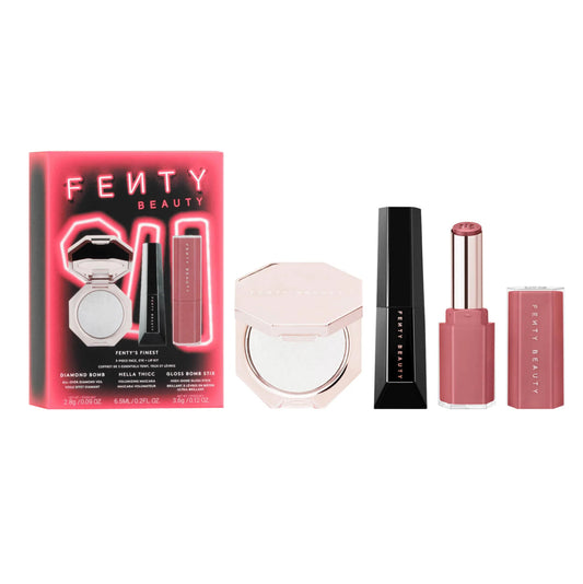 Fenty Beauty de Rihanna 
El mejor kit de 3 piezas para la cara, ojos y labios de Fenty