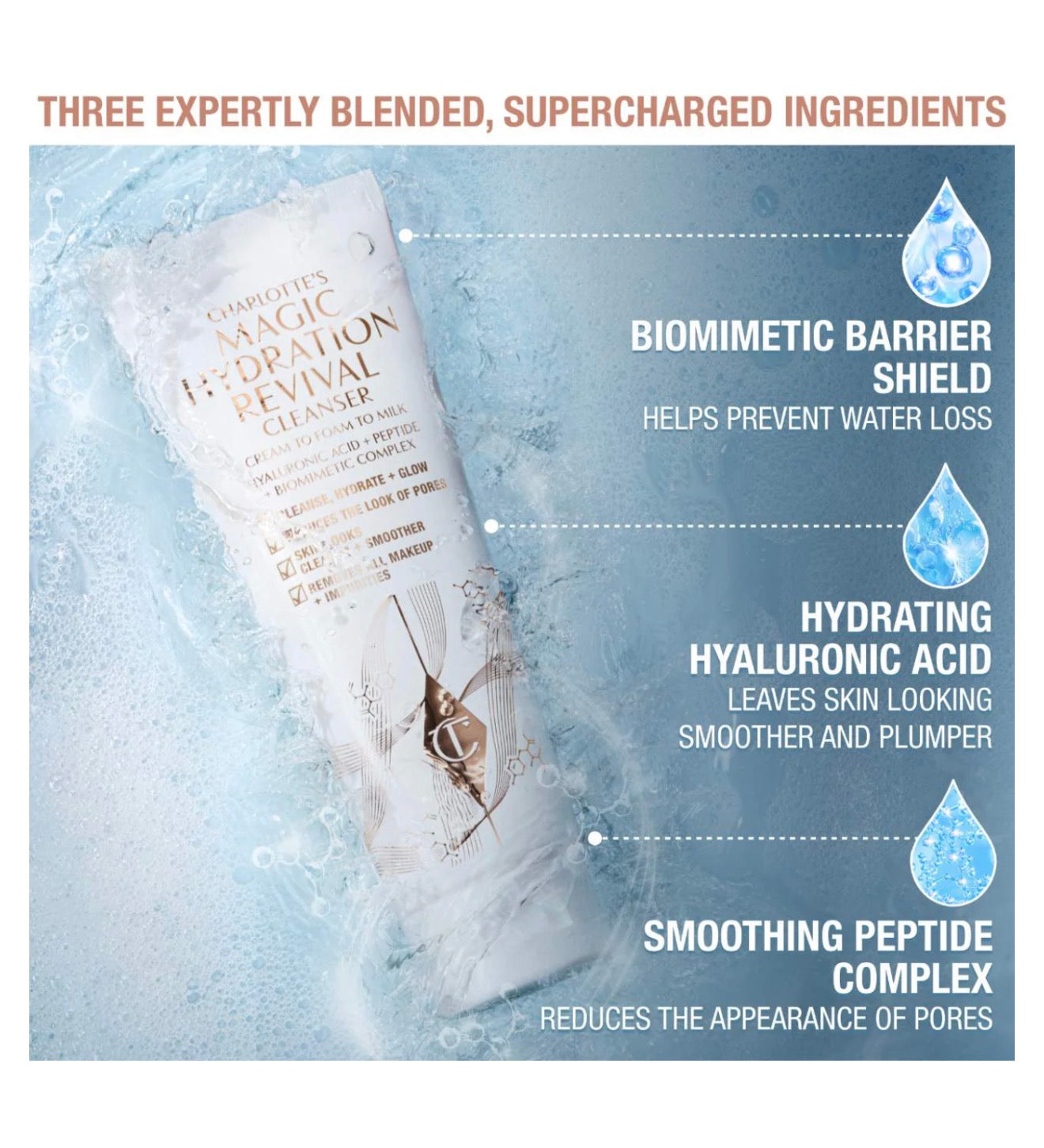 Charlotte Tilbury 
Magic Revival Foaming Gentle Cleanser with Hyaluronic Acid