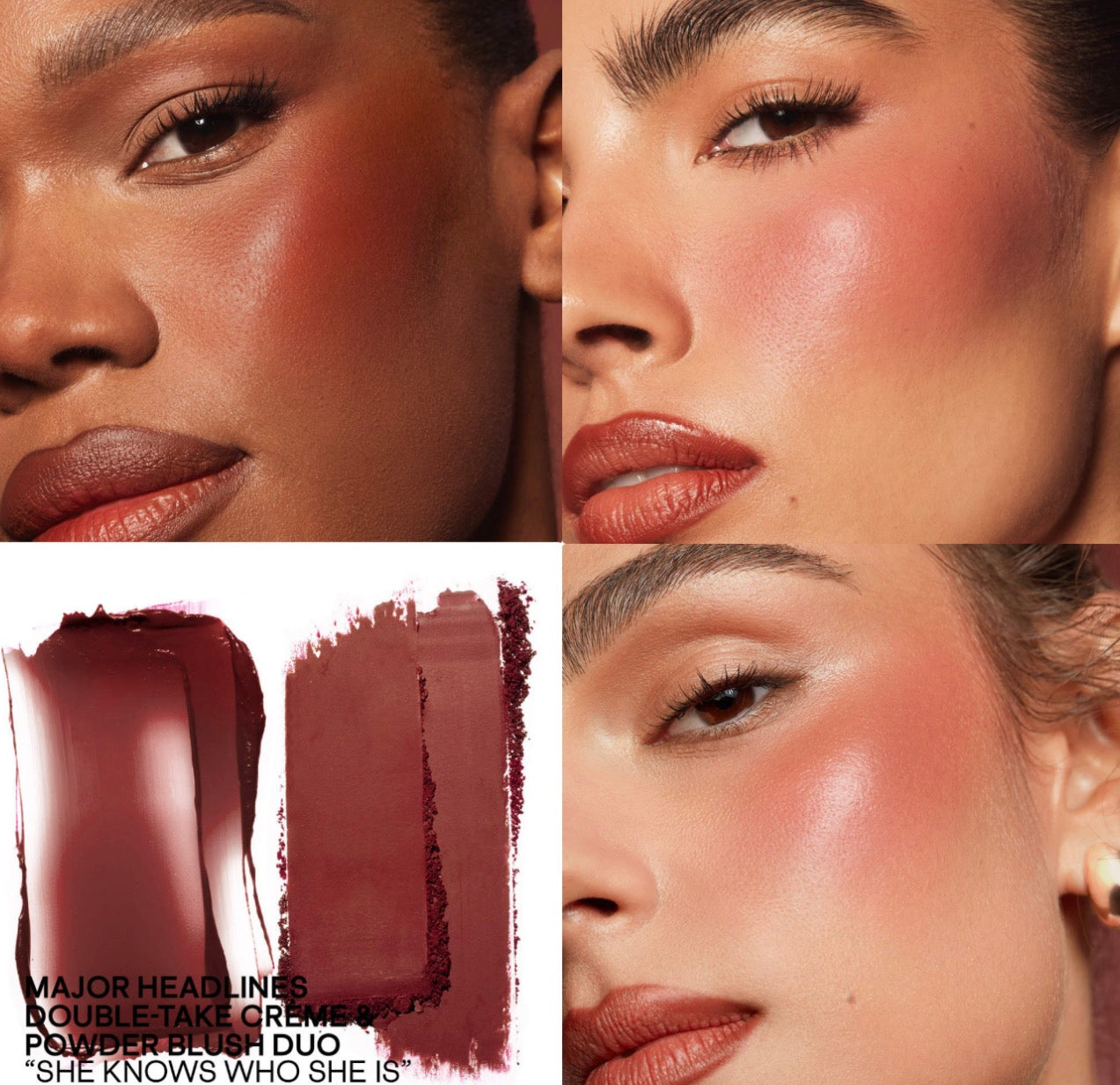 PATRICK TA 
Mini Major Headlines Double-Take Crème & Powder Blush Duo