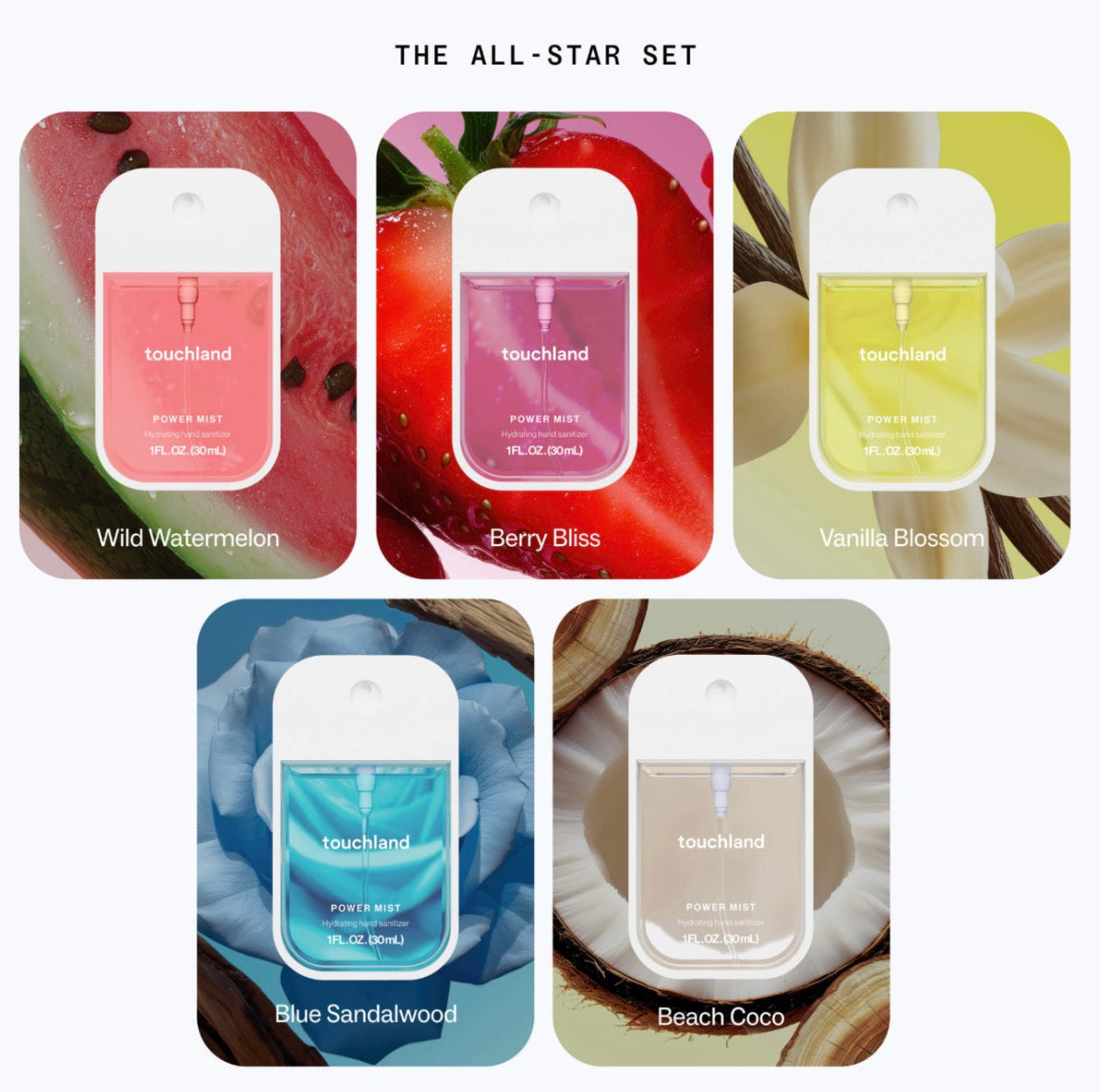 Touchland 
The All-Star Power Mist Hand Sanitizer Gift Set