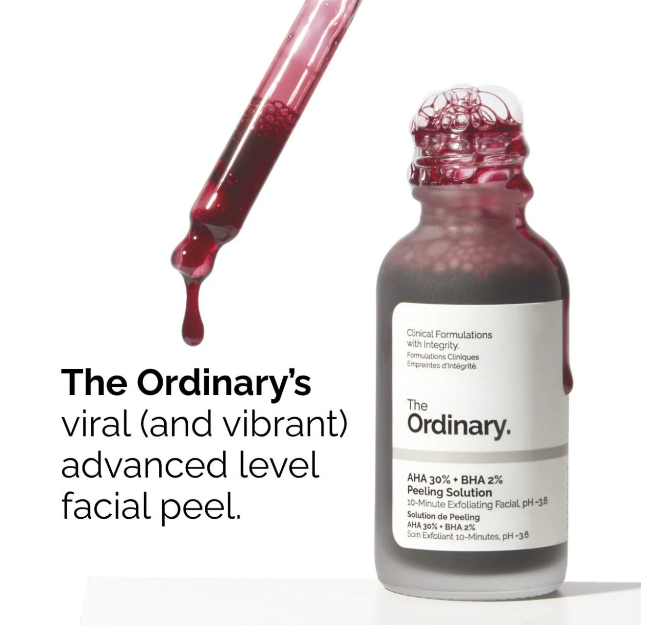 The Ordinary 
AHA 30% + BHA 2% High-Strength Peeling Solution for Brightening