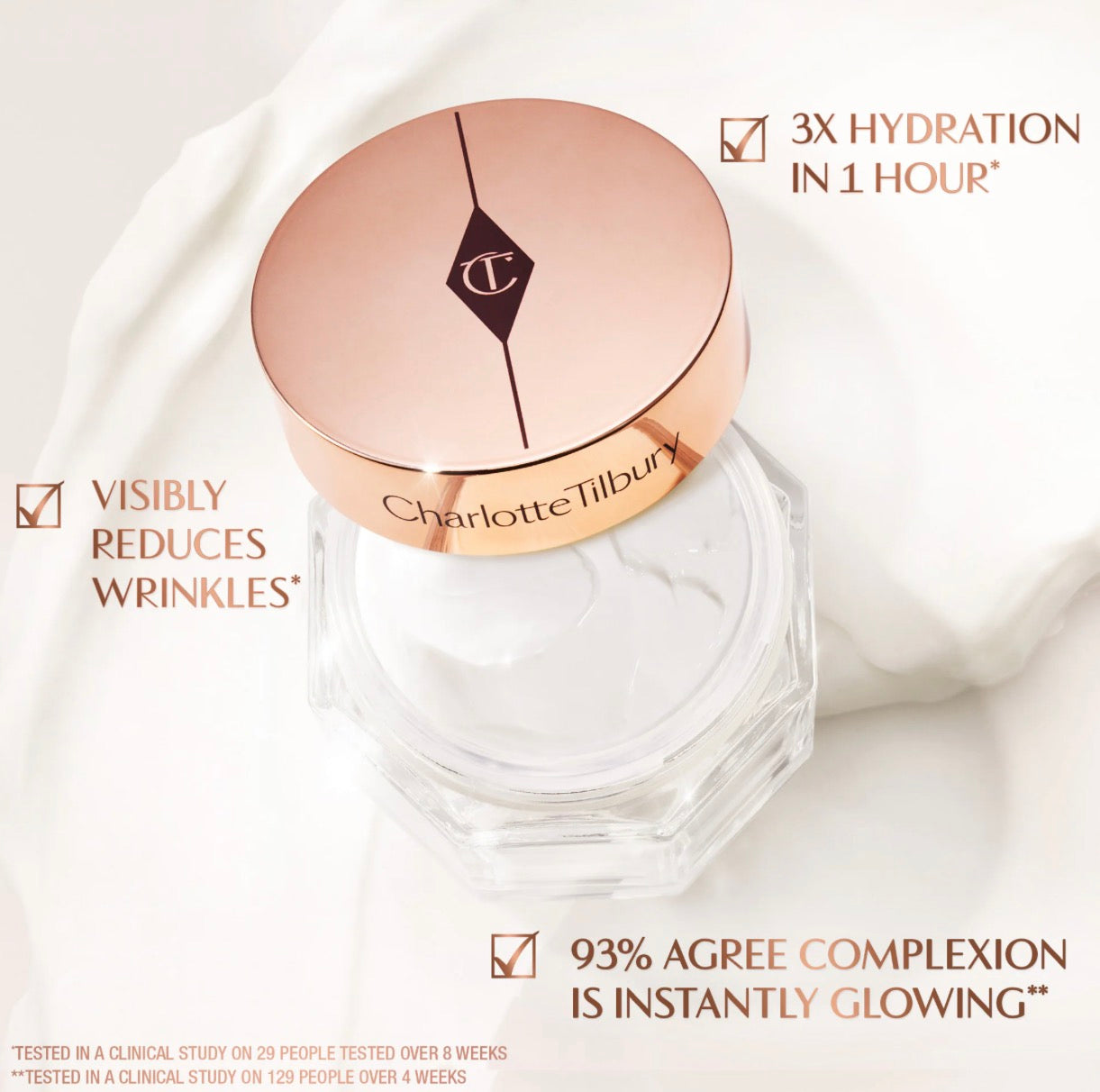 Charlotte Tilbury 
Magic Cream Anti-Aging Moisturizer with Hyaluronic Acid 50ML