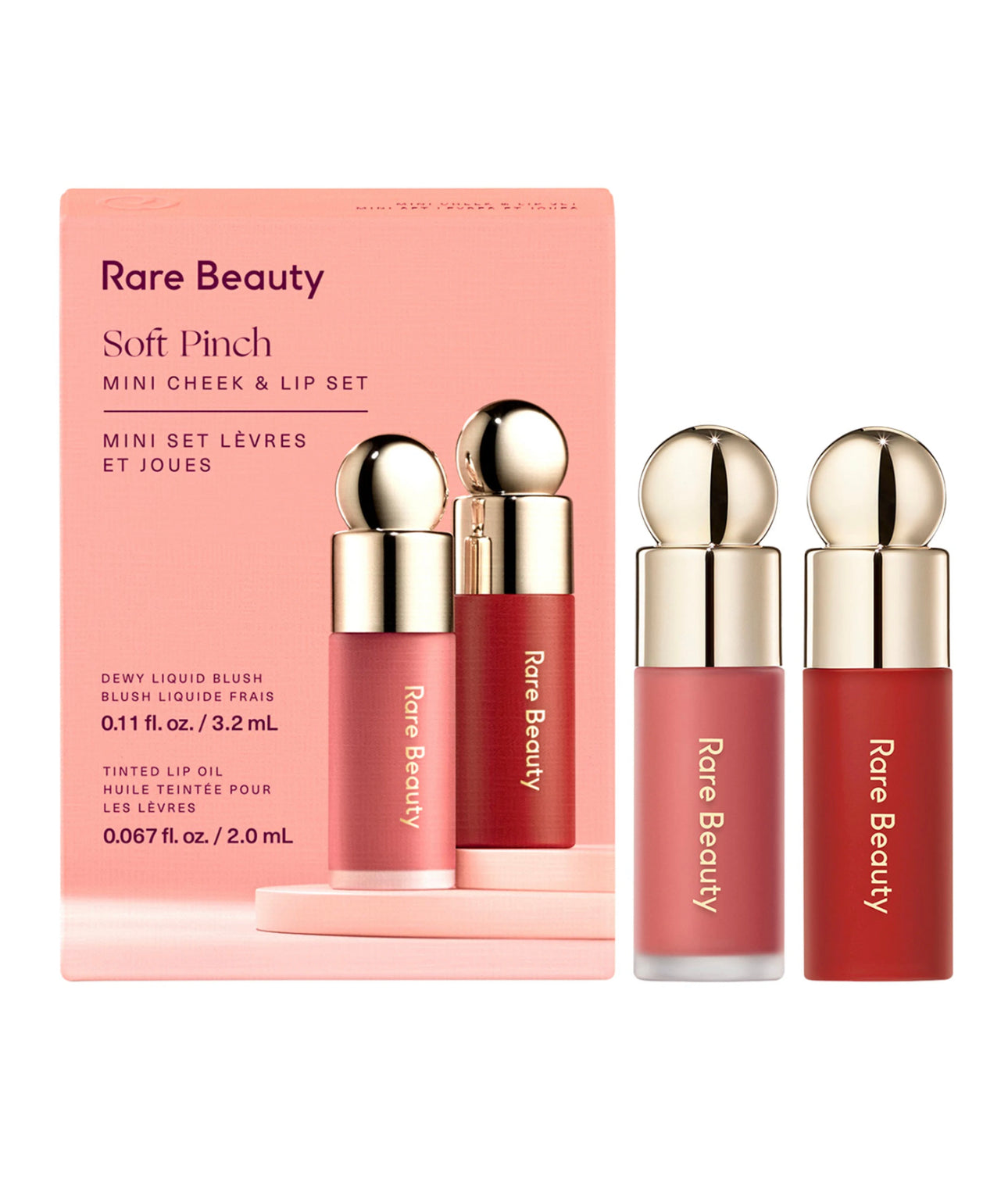 Rare Beauty by Selena Gomez 
Mini Soft Pinch Liquid Blush and Lip Oil Set