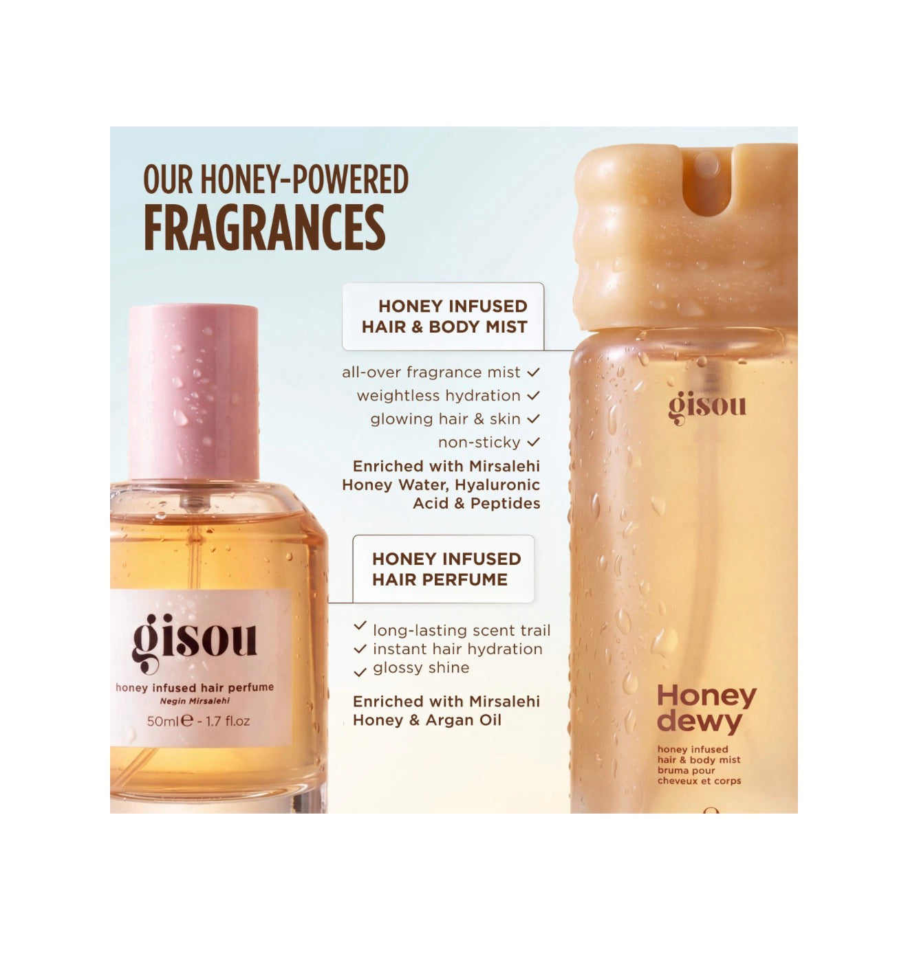Gisou 
Honey Dewy Honey Infused Hair & Body Mist
