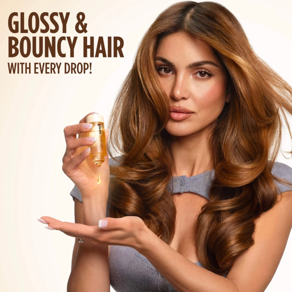 Gisou 
Honey Gloss Collagen Drops Hair Oil for Fine to Medium Hair