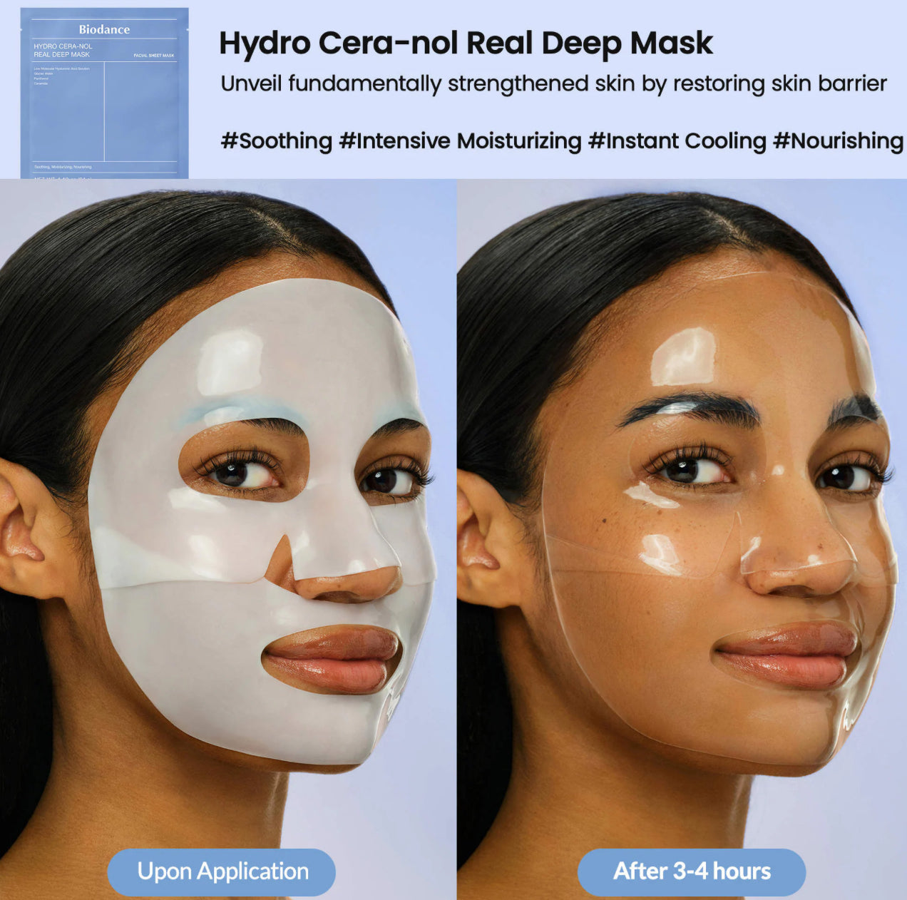 Biodance Set de regalo Real Deep Mask - 4 mascarillas para el cuidado de los poros, hidratación, tratamiento calmante y de manchas oscuras