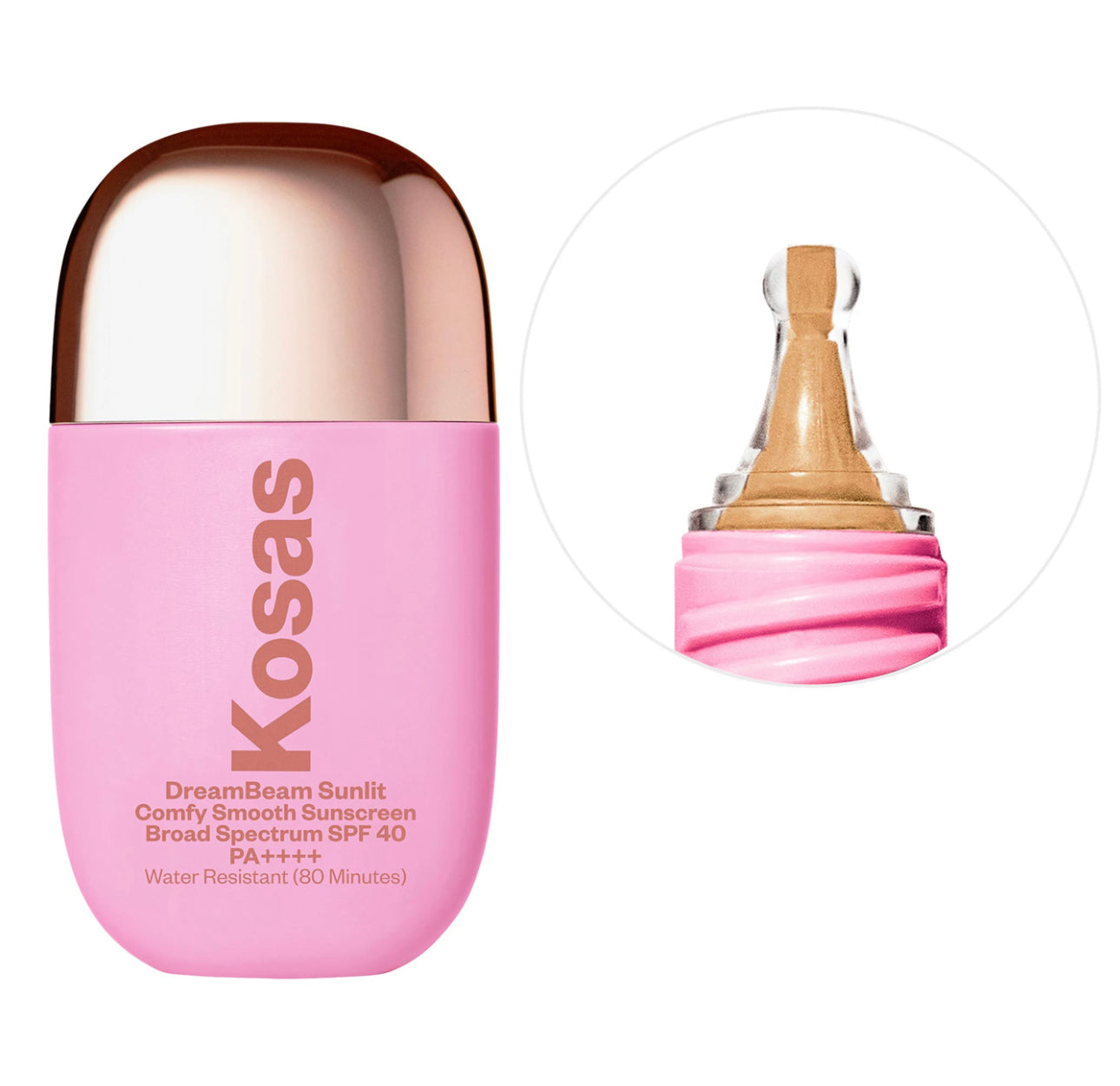 Kosas DreamBeam Silicone-Free Mineral Sunscreen SPF 40 with Ceramides and Peptides