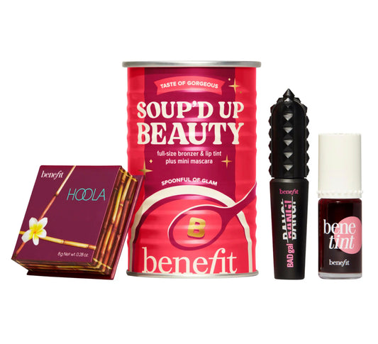 Benefit Cosmetics Soup'd Up Beauty - Benetint, Hoola Bronzer and Mini BADgal BANG! Trio