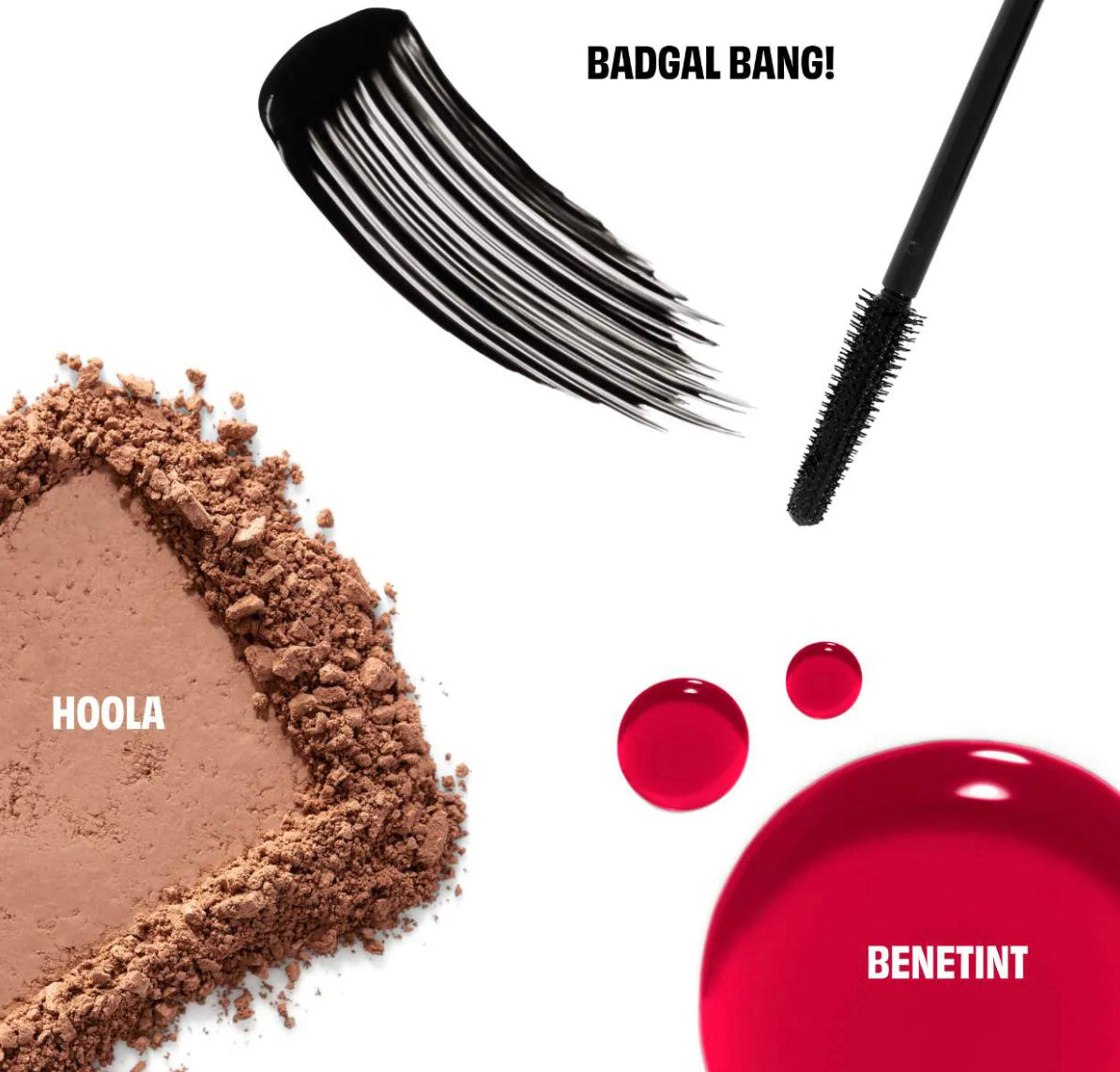 Benefit Cosmetics Soup'd Up Beauty - Benetint, Hoola Bronzer and Mini BADgal BANG! Trio